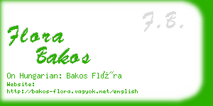 flora bakos business card